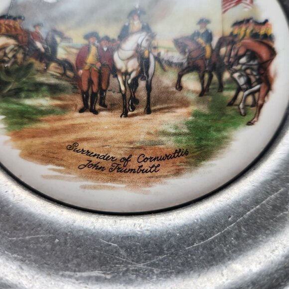 Surrender of Cornwallis John Trumbull Pewter Plate The Great American Revolution - Picture 3 of 9
